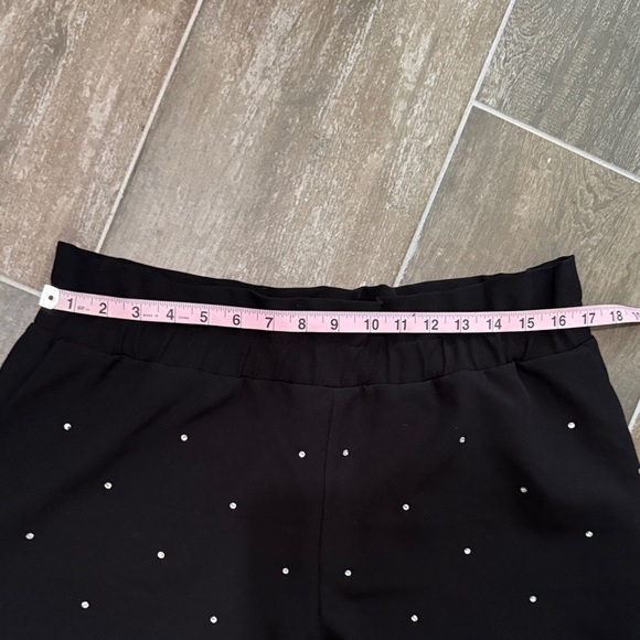 Express High Waist Black GLAM Shorts with Rhinestone Accents - Picture 6 of 11